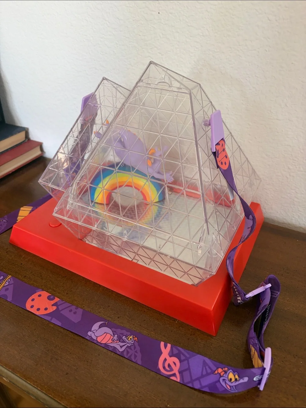 Epcot 2024 Festival of Arts Figment Rainbow Light Up Popcorn Bucket *Damaged*